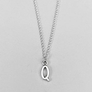 3 for $49 New Silver "Q" Initial Necklace